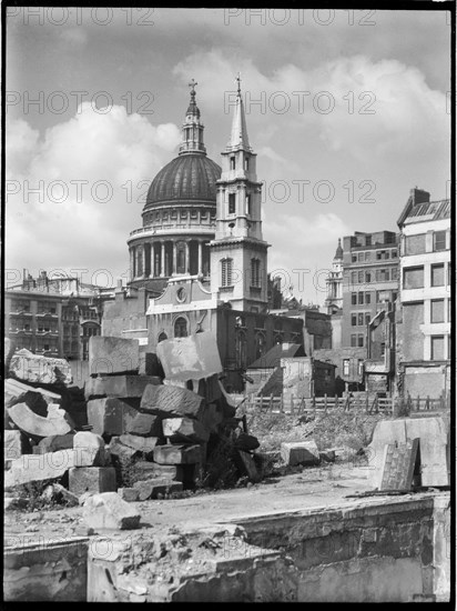St Paul's Cathedral, St Paul's Churchyard, City of London, City of London, GLA, 1941-1945. Creator: Charles William  Prickett.