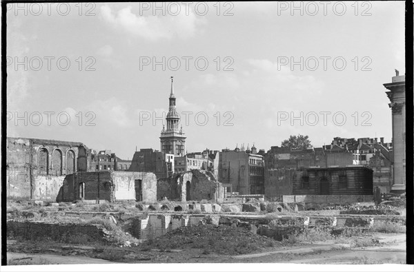 St Mary-le-Bow Church, Cheapside, City and County of the City of London, GLA, 1941 - 1945. Creator: Charles William  Prickett.