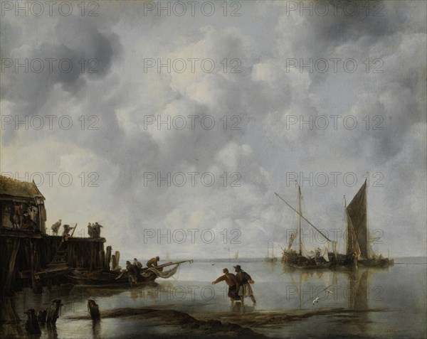 Fishing Boats in a Calm, 1651. Creator: Jan van de Cappelle.