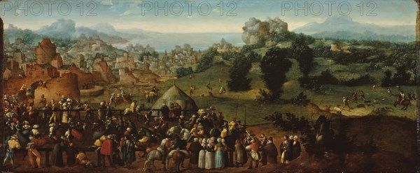 Landscape with Tournament and Hunters, 1519/20. Creator: Jan van Scorel.