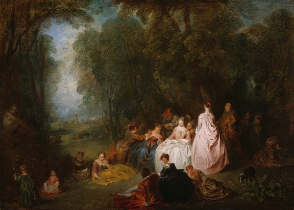 Fête champêtre (Pastoral Gathering), 1718/21. Creator: Jean-Antoine Watteau.