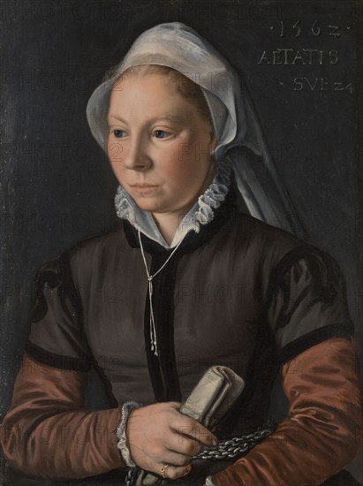 Portrait of a Young Woman, 1562. Creator: Joachim Beuckelaer.