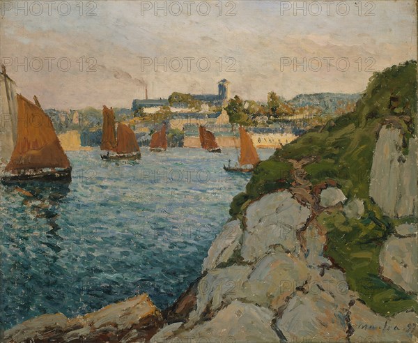 Douarnenez in Sunshine, 1897. Creator: Maxime Emile Louis Maufra.