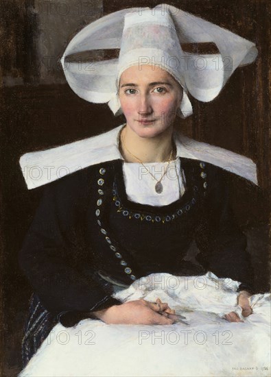 Woman from Brittany, 1886. Creator: Pascal Adolphe Jean Dagnan-Bouveret.