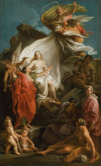 Time Unveiling Truth, 1740/45. Creator: Pompeo Batoni.