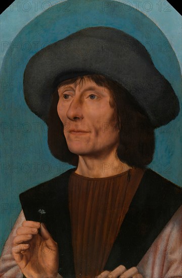 Portrait of a Man with a Pink, 1500/10. Creator: Quentin Metsys I.