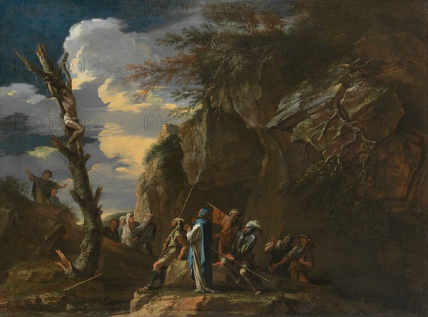 Polycrates' Crucifixion, c. 1664. Creator: Salvator Rosa.