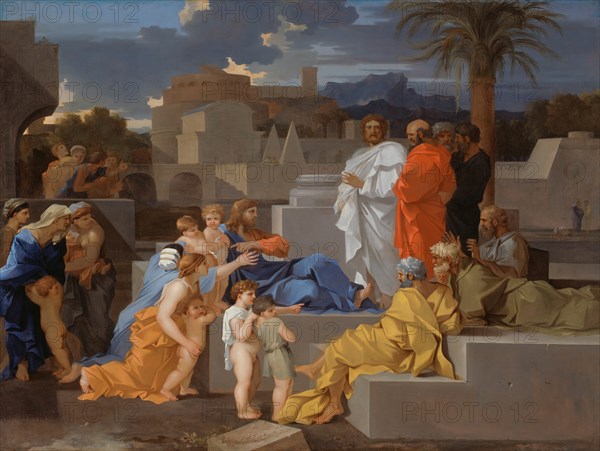 Christ Receiving the Children, c. 1655. Creator: Sébastien Bourdon.