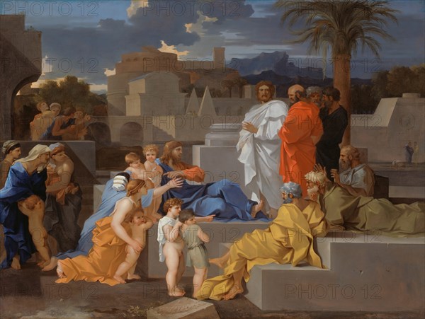 Christ Receiving the Children, c. 1655. Creator: Sébastien Bourdon.