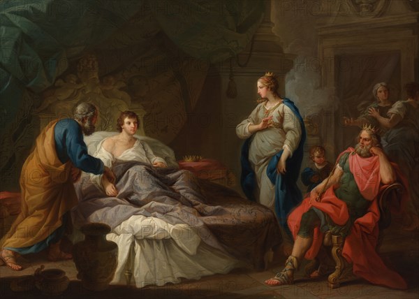 Antiochus Yearning for Stratonice, c. 1740. Creator: Stefano Pozzi.