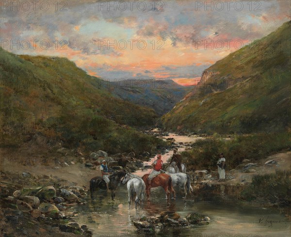 Ravine Near Biskra, 1890/1900. Creator: Victor Huguet.