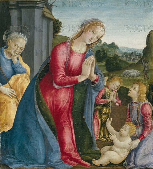 The Adoration of the Christ Child, c. 1490. Creator: Vincenzo Frediani.