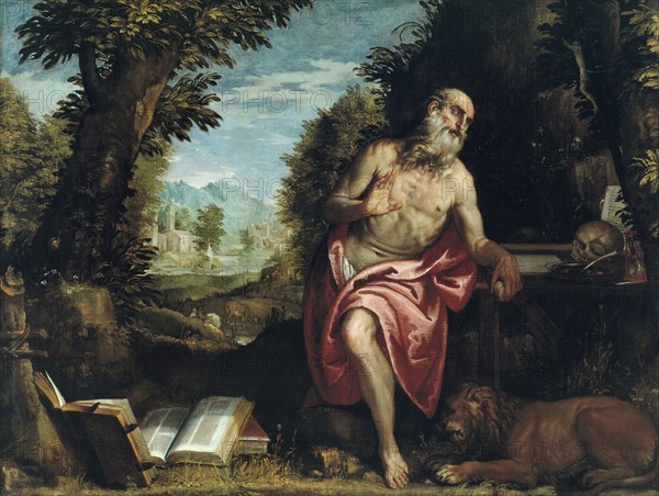 Saint Jerome in the Wilderness, 1585/90. Creator: Workshop of Veronese.