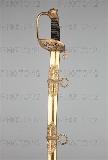 Cavalry Officer's Saber with Scabbard, United States, c. 1860/65. Creator: Unknown.