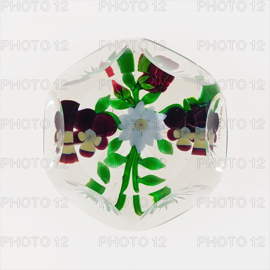 Paperweight, Baccarat, c. 1845-60. Creator: Baccarat Glasshouse.