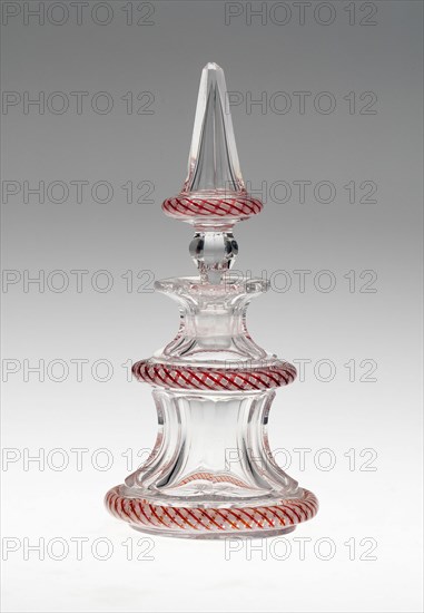 Perfume Bottle with Stopper, Lunéville, Late 19th century. Creator: Baccarat Glasshouse.