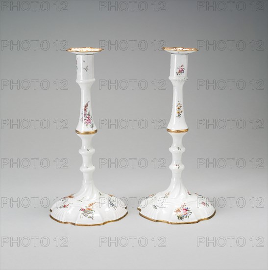 Pair of Candlesticks, England, Last quarter 18th century. Creator: Unknown.