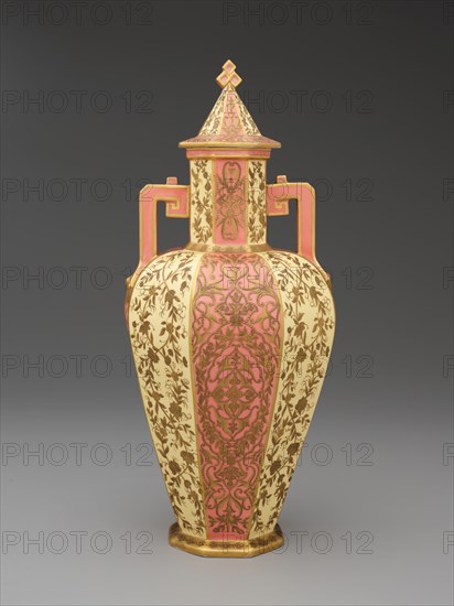 Covered Vase, England, 1884. Creator: Crown Derby.