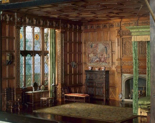 E-2: English Bedchamber of the Jacobean or Stuart Period, 1603-88, United States, c. 1937. Creator: Narcissa Niblack Thorne.