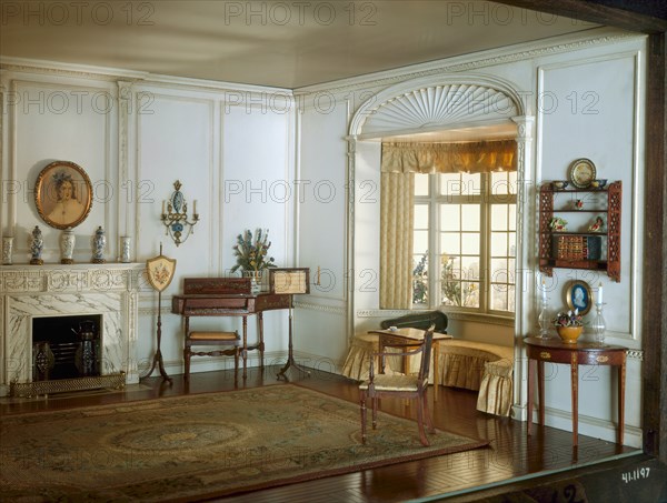 E-12: English Drawing Room of the Georgian Period, c. 1800, United States, c. 1937. Creator: Narcissa Niblack Thorne.