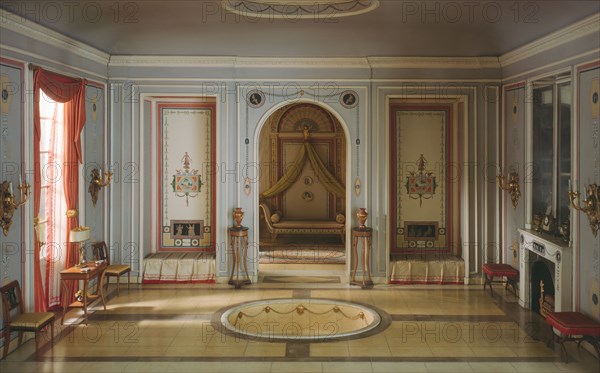 E-25: French Bathroom and Boudoir of the Revolutionary Period, 1793-1804, United States, c. 1937. Creator: Narcissa Niblack Thorne.