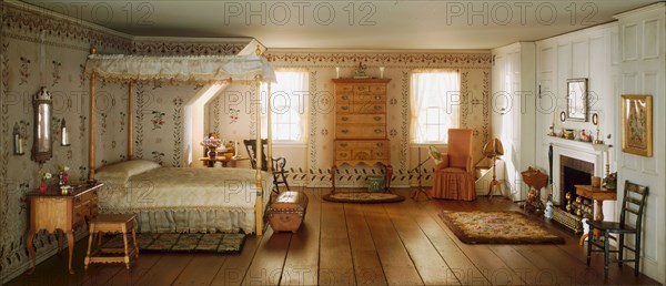 A13: New England Bedroom, 1750-1850, United States, c. 1940. Creator: Narcissa Niblack Thorne.