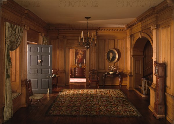 A24: Virginia Entrance Hall, 1751-55, United States, c. 1940. Creator: Narcissa Niblack Thorne.