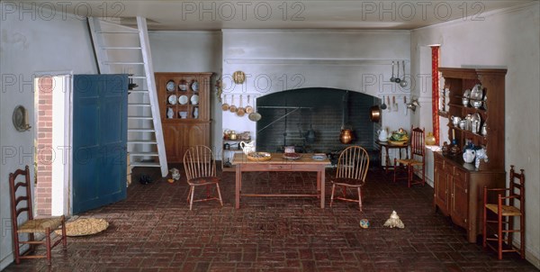 A27: Virginia Kitchen, 18th Century, United States, c. 1940. Creator: Narcissa Niblack Thorne.