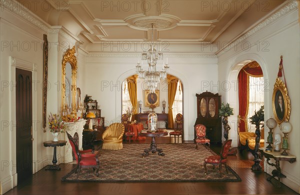 A30: Georgia Double Parlor, c. 1850, United States, c. 1940. Creator: Narcissa Niblack Thorne.