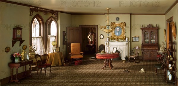 A33: "Middletown" Parlor, 1875-90, United States, c. 1940. Creator: Narcissa Niblack Thorne.