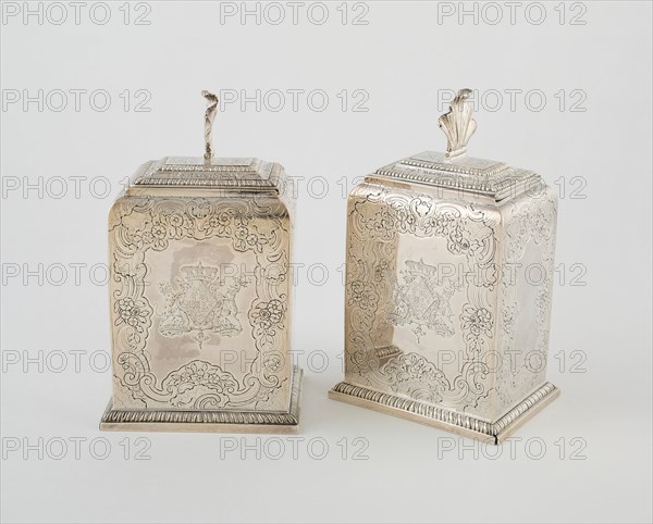 Pair of Tea Caddies, London, 1744/45. Creator: Eliza Godfrey.