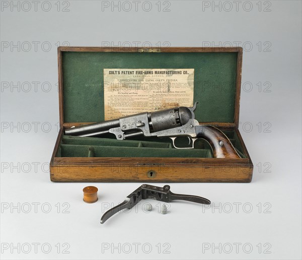 Cased Colt Dragoon Model 1848 (1st issue) Revolver, England, 1848/68. Creator: Unknown.
