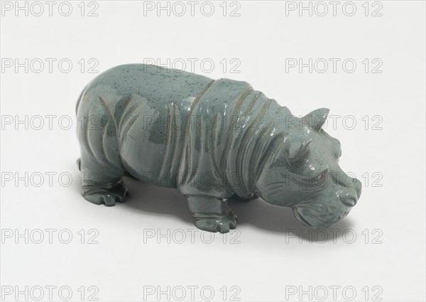 Miniature Hippopotamus, Saint Petersburg, c. 1890/00. Creator: Fabergé Workshop.