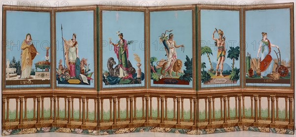 Screen: America (Panel Five), France, c. 1820. Creator: Unknown.