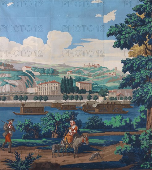 Three Joined Panels: The Views of Lyon, France, First edition, 1821. Creator: Unknown.