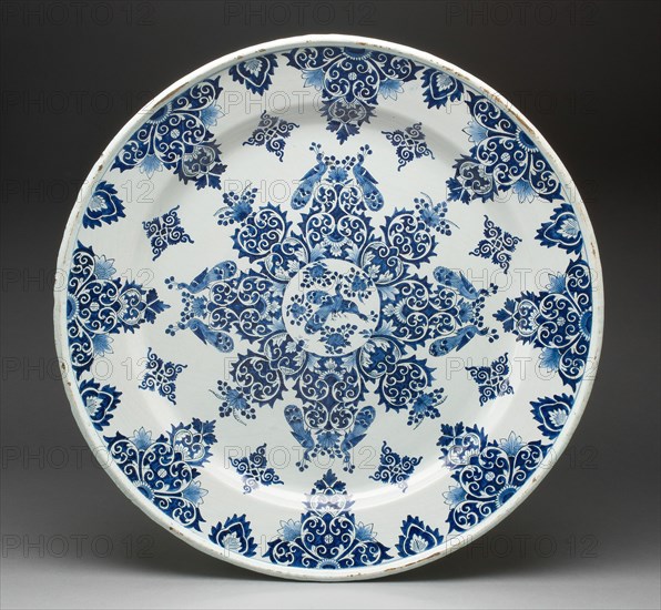 Platter, Rouen, c. 1700/20. Creator: Unknown.