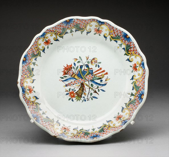 Plate, Rouen, c. 1760. Creator: Unknown.