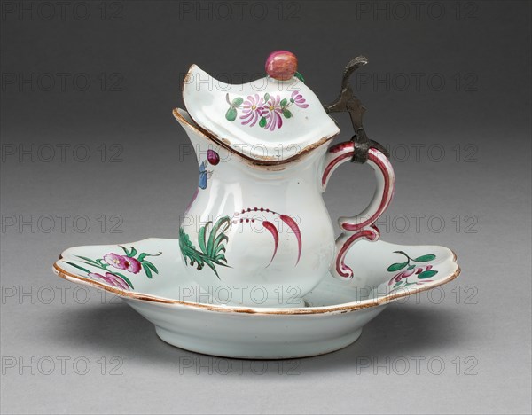 Mustard Pot with Stand, Strasbourg, 1754/1760. Creator: Unknown.