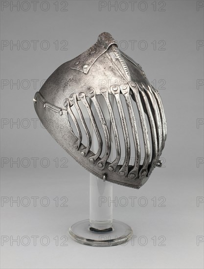 Barred Visor of a Close Helmet for the Gioco del Ponte, Pisa, c. 1600 or later. Creator: Unknown.