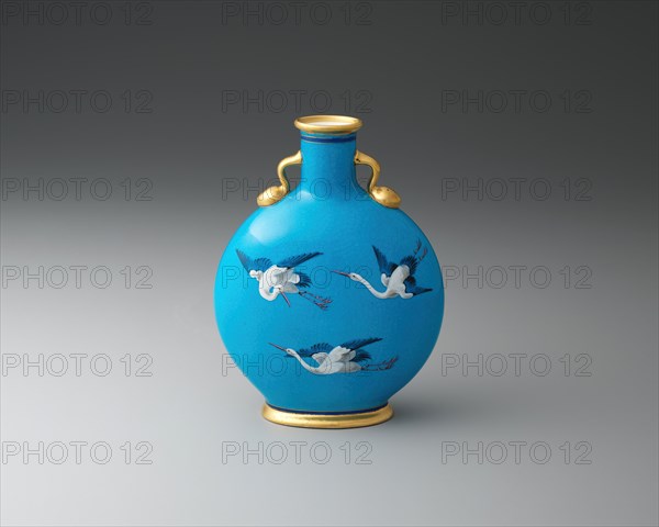 Moon Flask, Stoke-on-Trent, c. 1875. Creator: Minton.