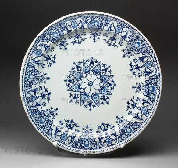 Platter, Rouen, c. 1700/20. Creator: Unknown.