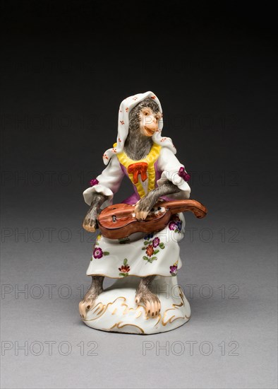 Hurdy-Gurdy Player, Vienna, c. 1760/70. Creator: Vienna State Porcelain Manufactory.