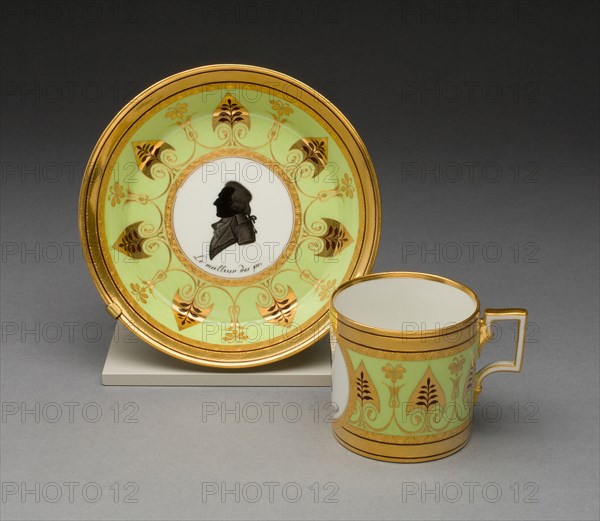 Coffee Cup and Saucer, Vienna, c. 1803. Creator: Vienna State Porcelain Manufactory.