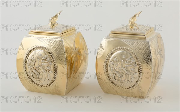 Pair of Tea Caddies, London, 1878/79. Creator: William Barnard.