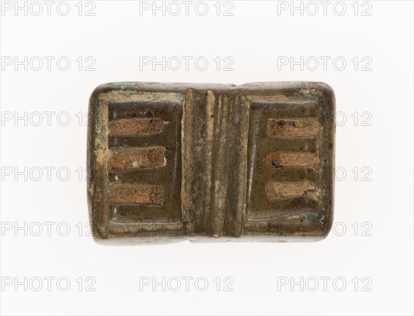 Goldweight with a Geometric Design, Ghana, 18th/19th century. Creator: Unknown.