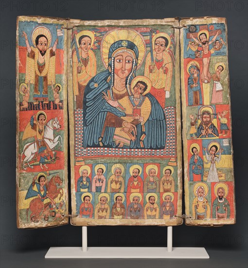 Triptych Icon, Ethiopia, Late 17th century. Creator: Unknown.