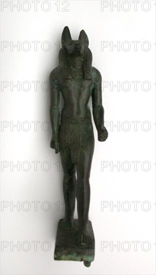 Statuette of the God Anubis, Egypt, Third Intermediate-Late Periods, Dynasties 21-31... Creator: Unknown.