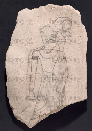 Sketch of a King, Egypt, New Kingdom, Dynasty 19-20 (about 1295-1069 BCE). Creator: Unknown.