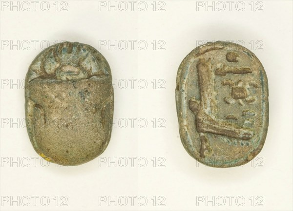 Scarab: Aakheperura (Amenhotep II), Egypt, New Kingdom, Dynasty 18, Reign of Amenhotep II... Creator: Unknown.
