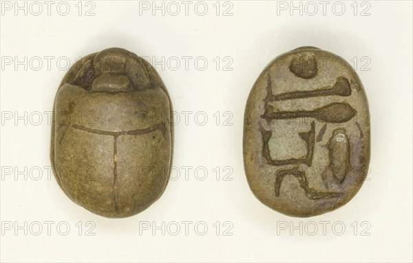 Scarab: Aakheperkara (Thutmose I), Egypt, New Kingdom, Dynasty 18, Reign of Thutmose I... Creator: Unknown.